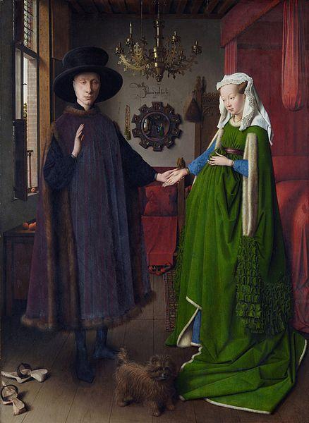 Jan Van Eyck Portret van Giovanni Arnolfini en zijn vrouw oil painting image